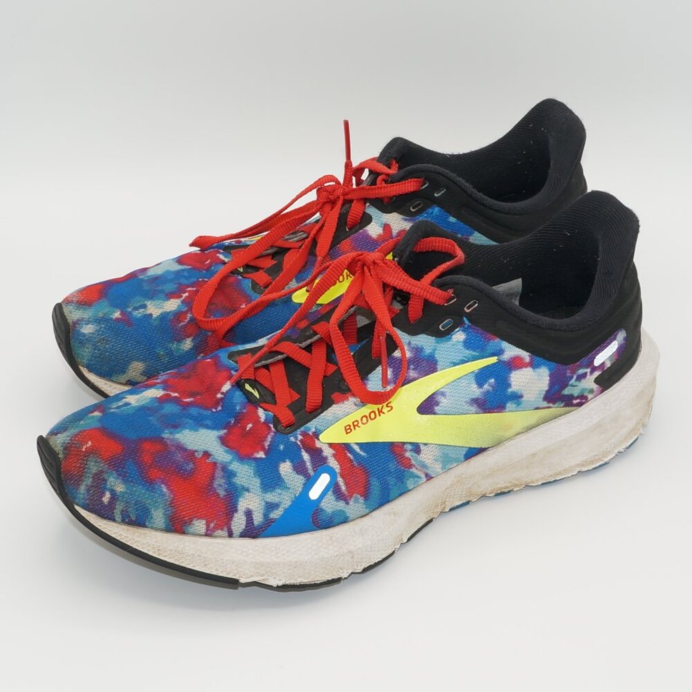 Brooks Launch 9 Running Shoes Black/Blue/Nightlife (Tie Dye) Women's Size 9 Med
